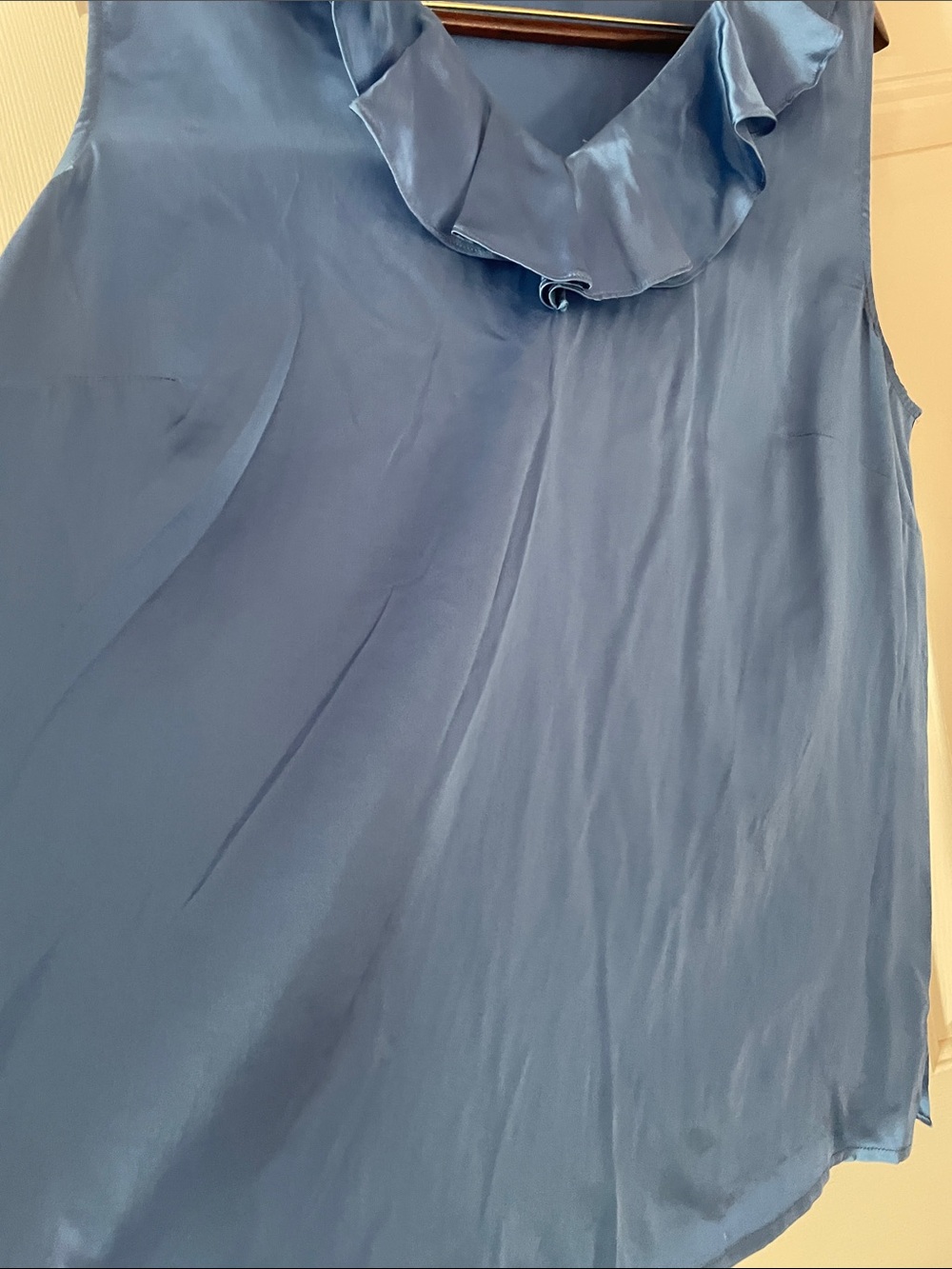 TALBOTS SILK RUFFLE TANK - Picture 7 of 7